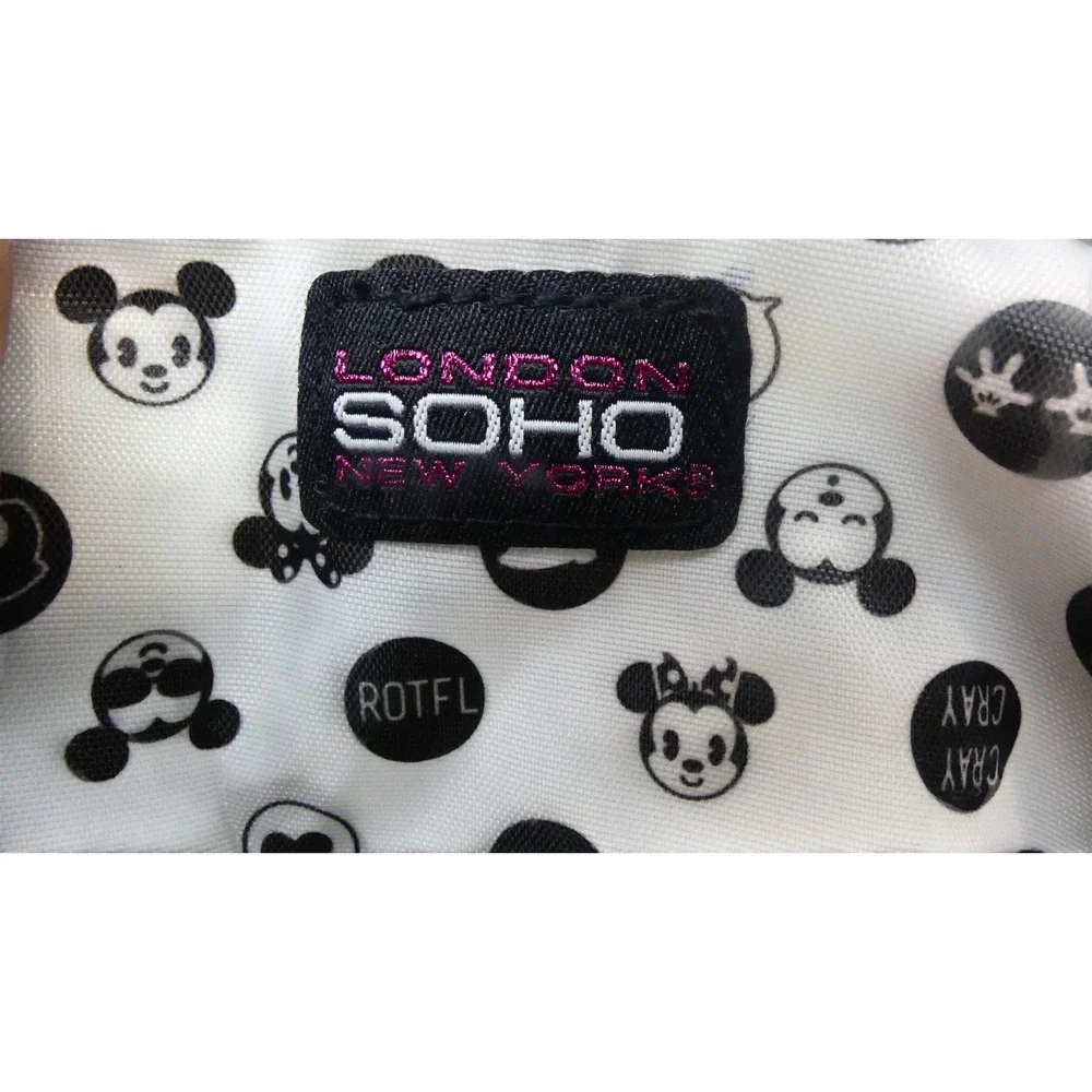 SOHO Makeup Bag Unisex Small Black Excellent Mickey Mouse Emoji Polka Dot
